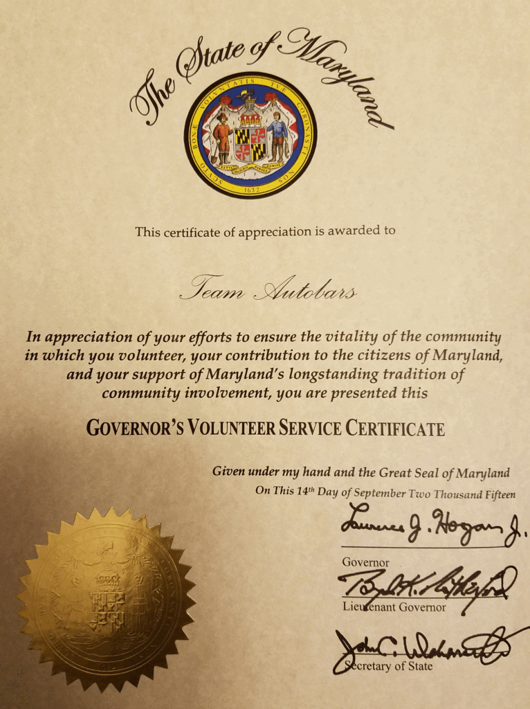 Governor's Service Award